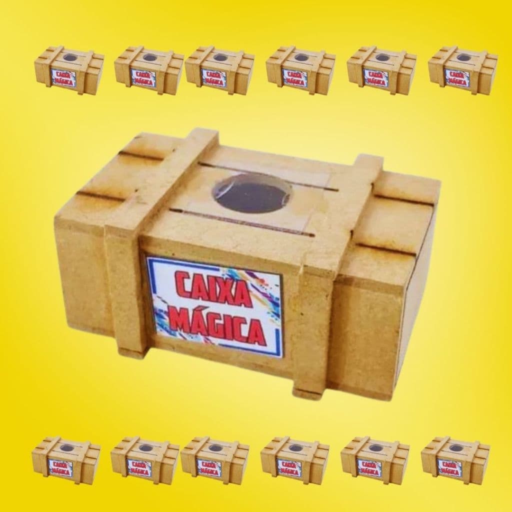 CAIXA MÁGICA MDF (DÚZIA) - Truque, Quebra-Cabeça, Diversão, Educativo "Experimente abri-la"