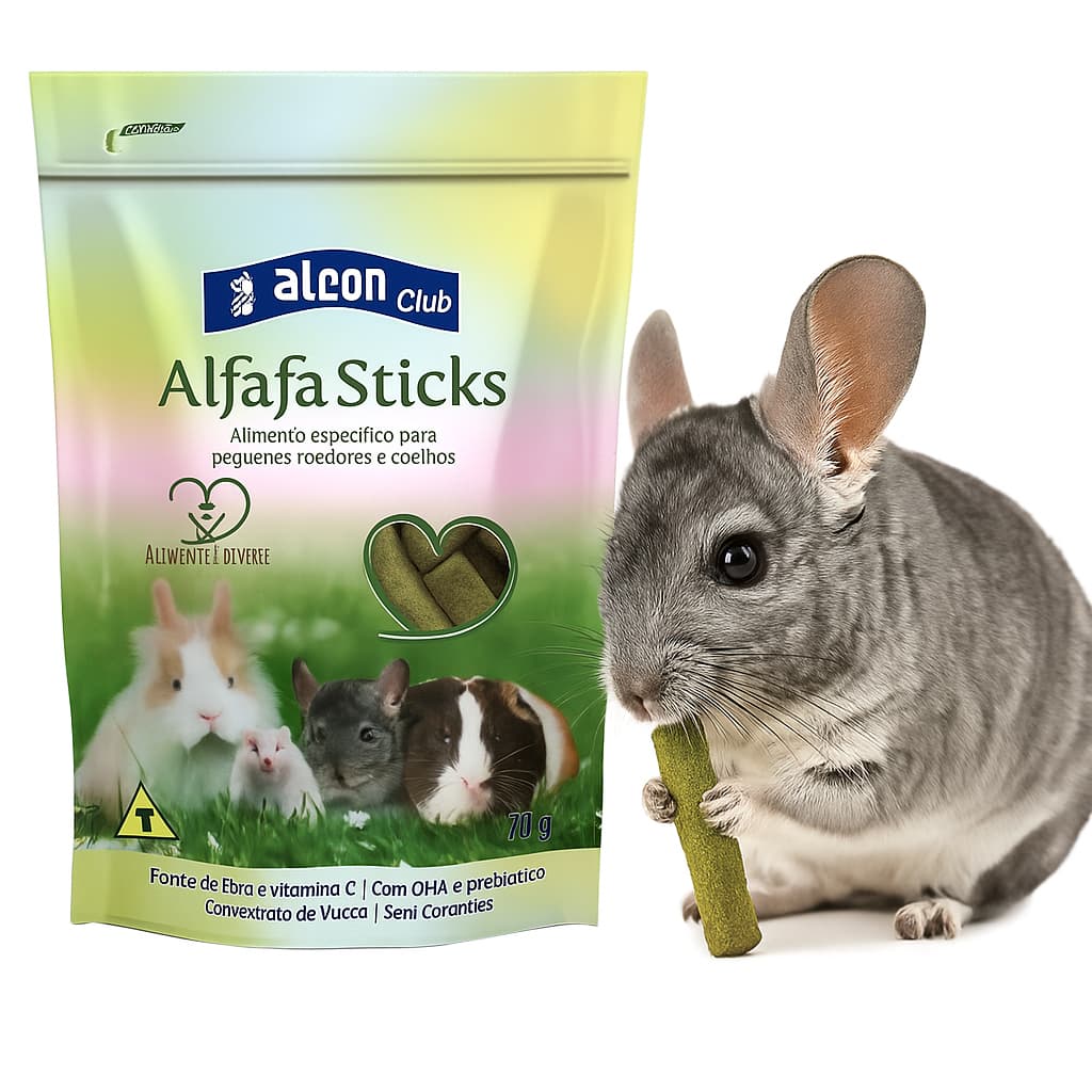 Alfafa Sticks – Alcon Club | Petisco Saudavel para Roedores & Coelhos
