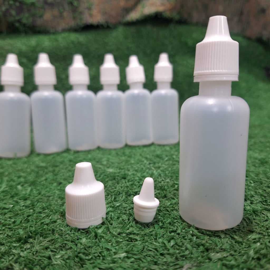 100 / 50 / 25 Unidades Frasco Plástico De 30ml - Conta Gotas Tampa Lacre!