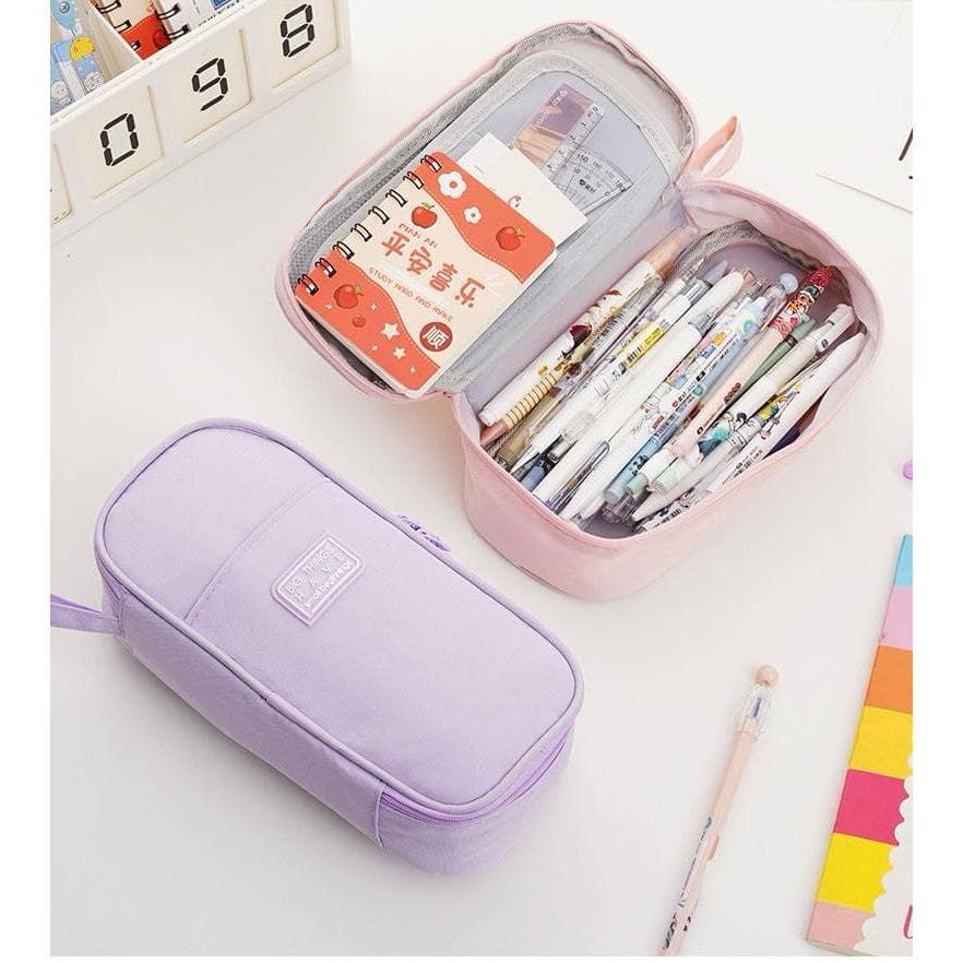 Estojo De Lápis De Grande Capacidade Camada Escolar-angelina_shop