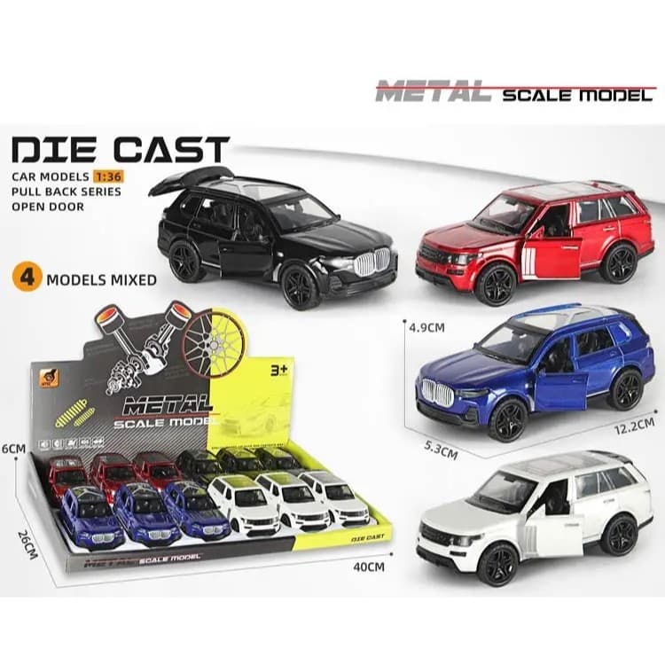 Miniatura carro carrinho ferro BMW Rand Rover escala 1:32 12,5cm Metal