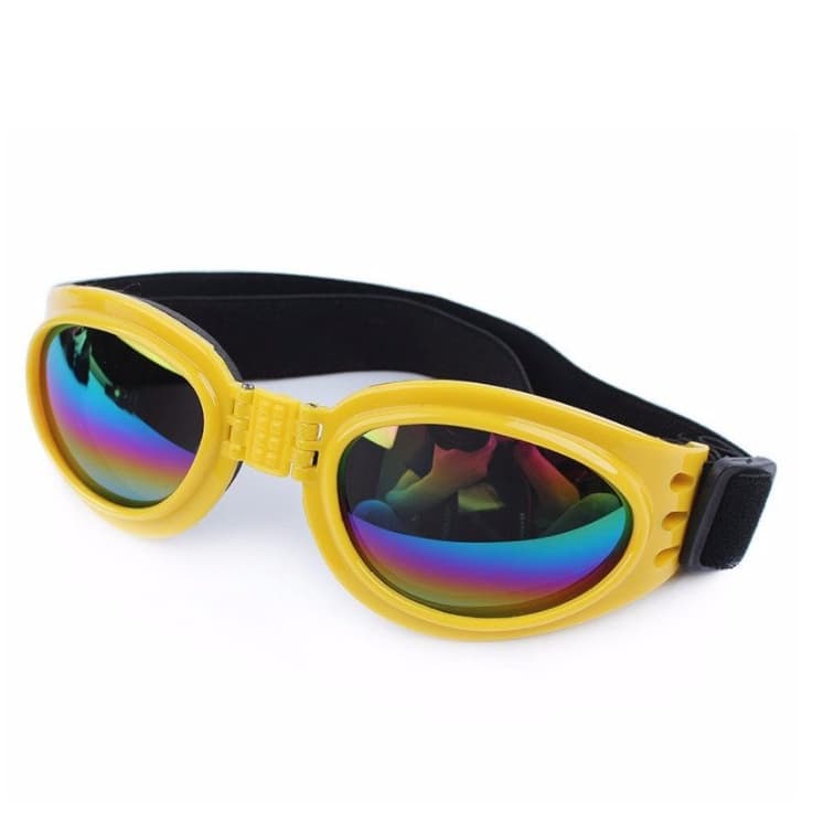 Óculos de Sol Para Cachorro Proteção Uv400 Pet Cachorros Passeio Cor Amarelo
