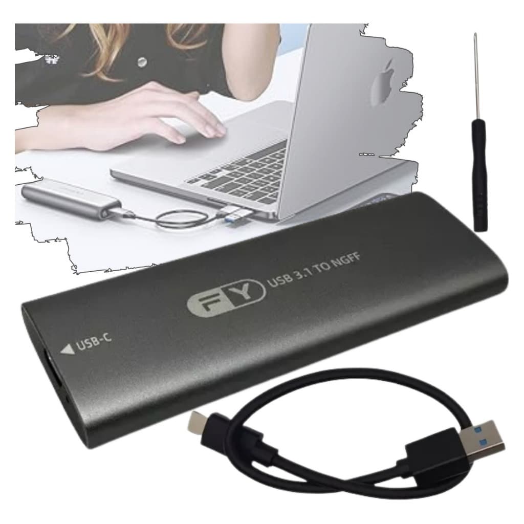 Case Para Ssd M2 Adaptador Externo Tipo C Usb 3.1 Gaveta 10g