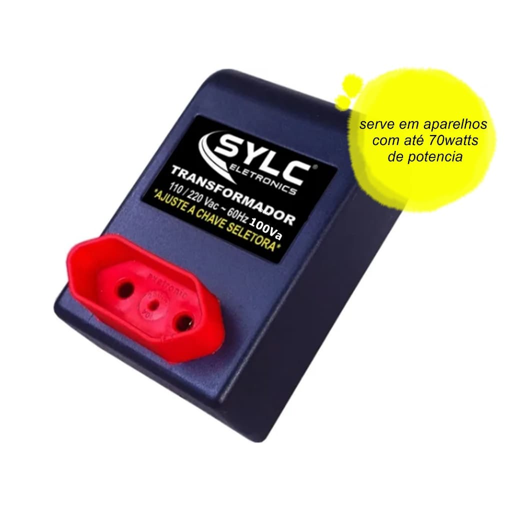 Transformador Conversor Sylc 100va 110/220v - 220/110v parede