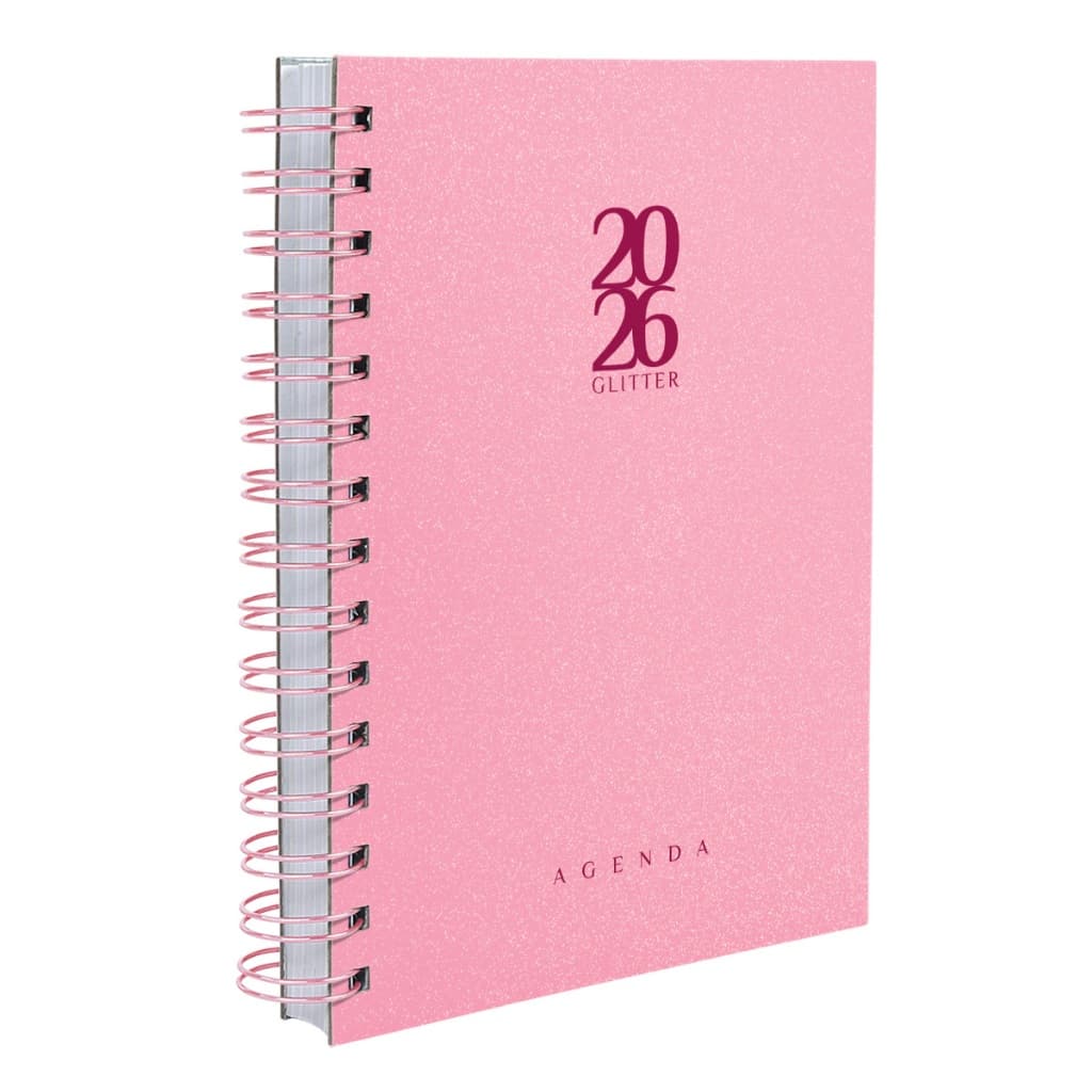 Agenda Capa Dura 2026 Solid Glitter Cores