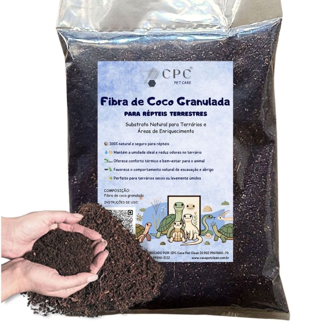 Fibra de Coco Granulada Para Répteis Terrestres CPC Pet Care