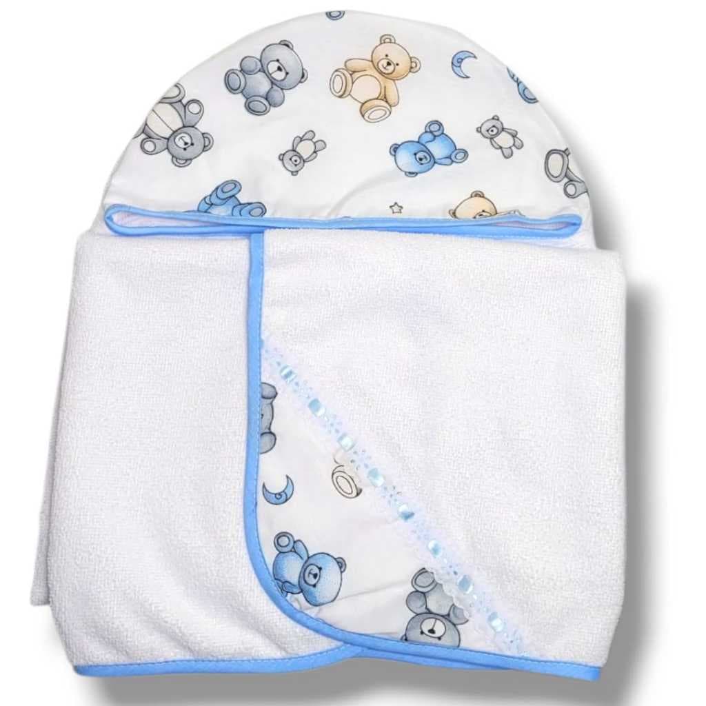 Toalha de Banho do Bebê Felpuda e Atoalhada com Capuz e Forração