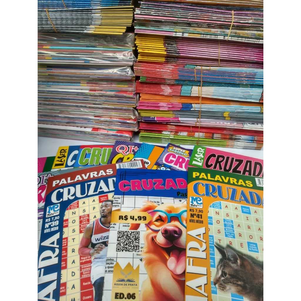 kit 12 palavras cruzadas sem repetição revista passatempo cruzadinha diretas palavra cruzada