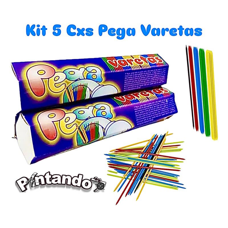 5 Jogos Pega Varetas Brinquedo Divertido 21 Varetas coloridas