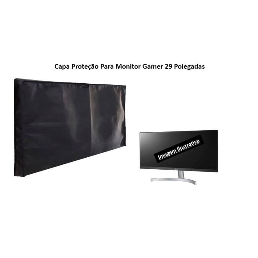 Capa Proteção Antipoeira Monitor de 27" Medidas A58xL62xP25cm em Tnt Preto Resistente, Bonito Proteção Ideal