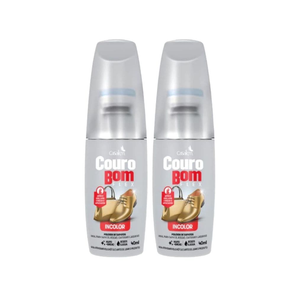 Polidor de Sapatos Incolor Couro Bom Flex Casa KM 40ml - Kit com 2
