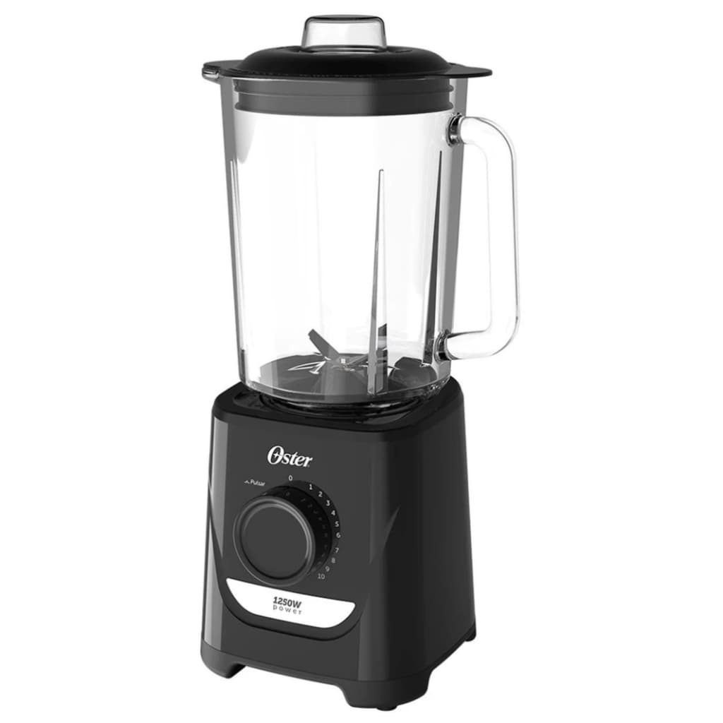 Liquidificador Power Oster OLIQ520 Preto Jarra de Vidro 2,2L 1250W 10 Velocidades