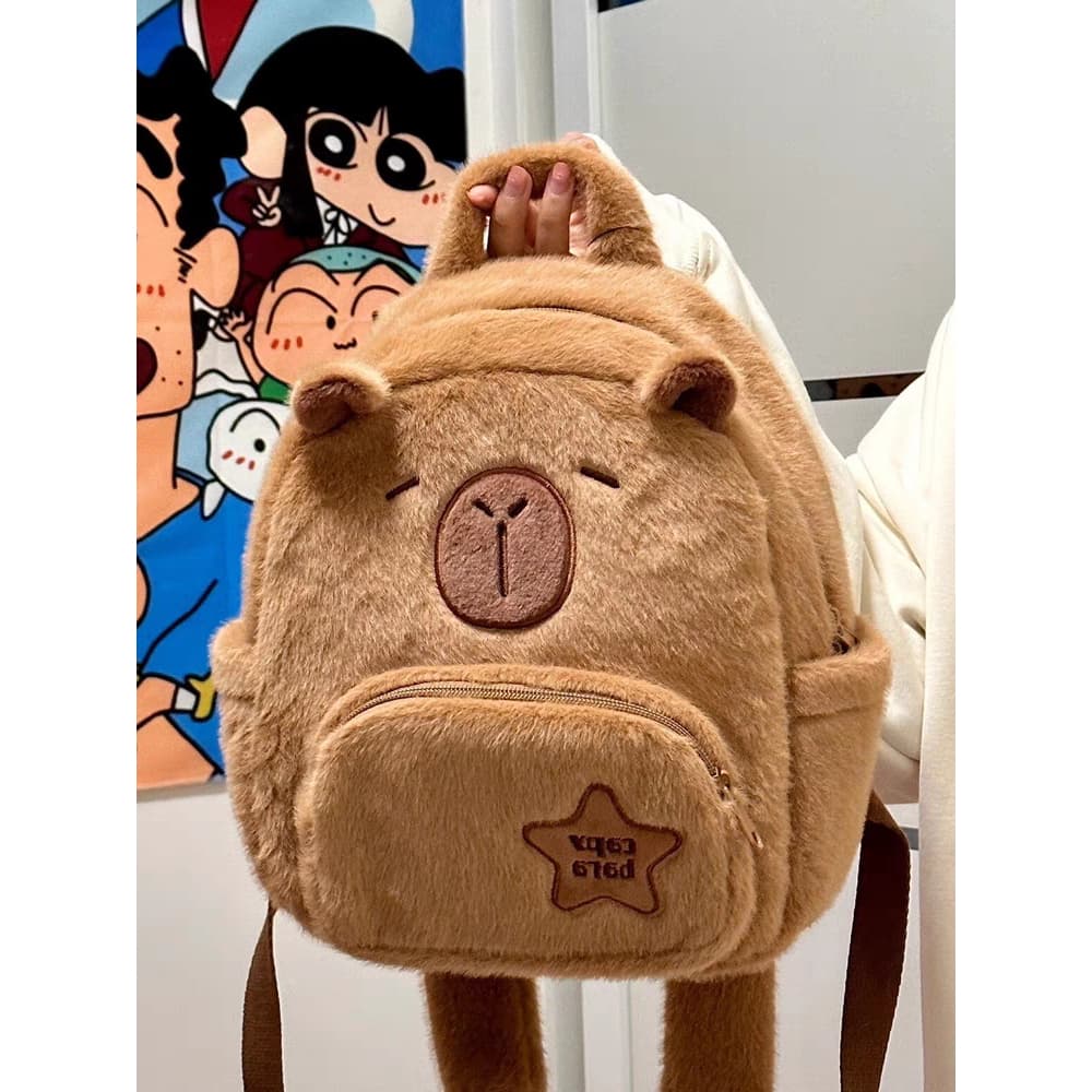 Mochila Capivara Bolsa Infantil Fofa Juvenil Para Passeio,Escolar