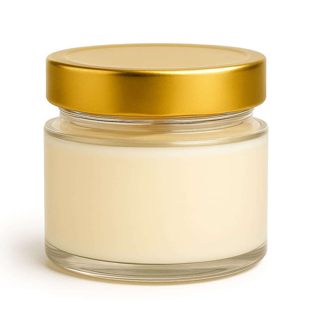 Potes de Vidro Pianezza 210ml Com Tampas Metálicas Para Velas Artesanais e Aromaticas