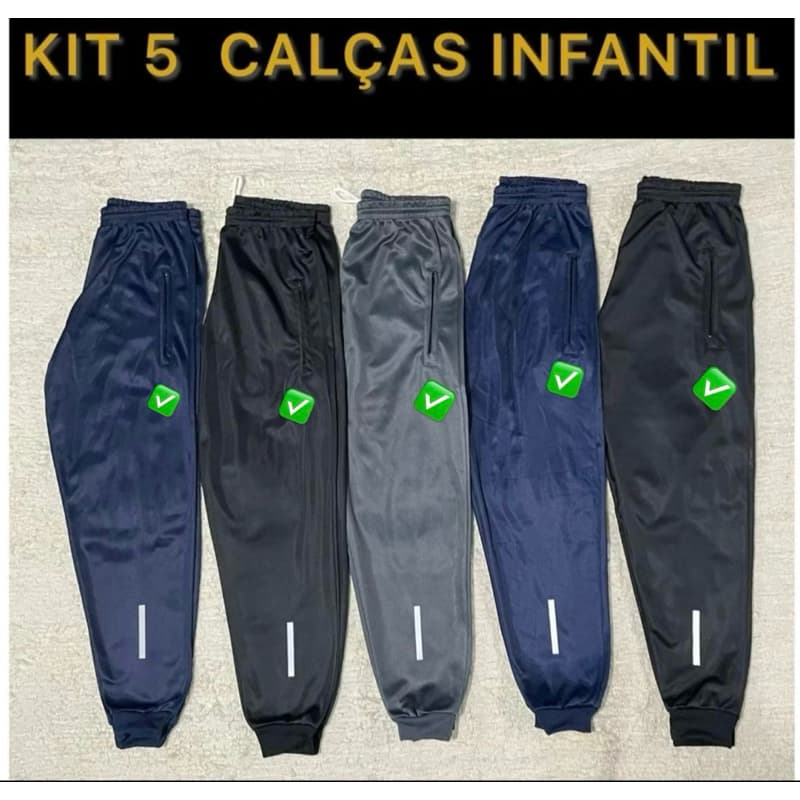 KIt 5 e 3 CALÇA FLANELADA PARA SEO FILHO SE PROTEGER DO FRIO
