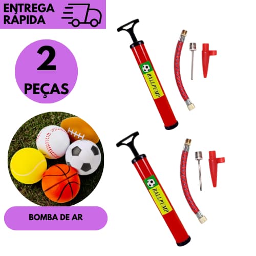 Kits 2 ou 1 Bomba De Ar Manual Com Bico Para Bola E Inflável Portátil Alta Pressão Futebol Colchão