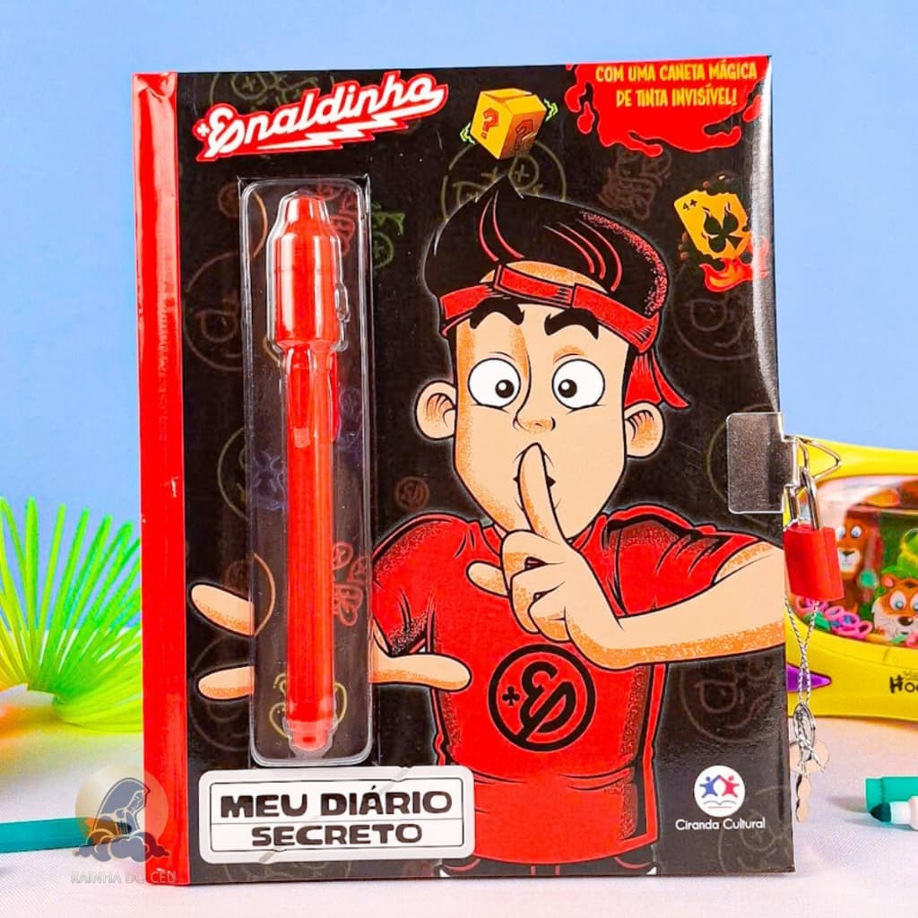 Livro Meu Diario Magico com Caneta Invisivel - Enaldinho
