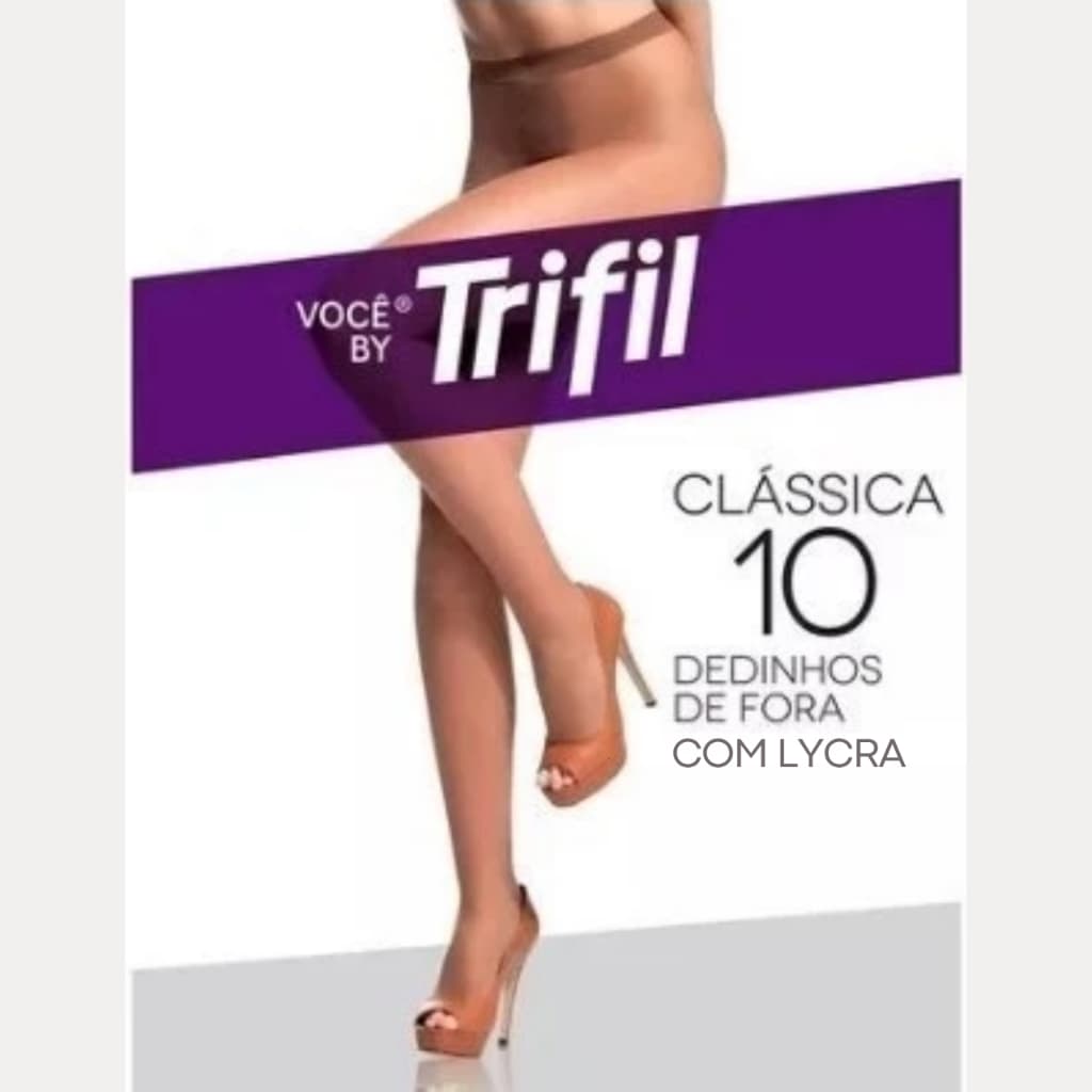 Meia calça Trifil Fio 10 Dedos Livre Efeito Maquiagem com lycra Super Fina WO6356