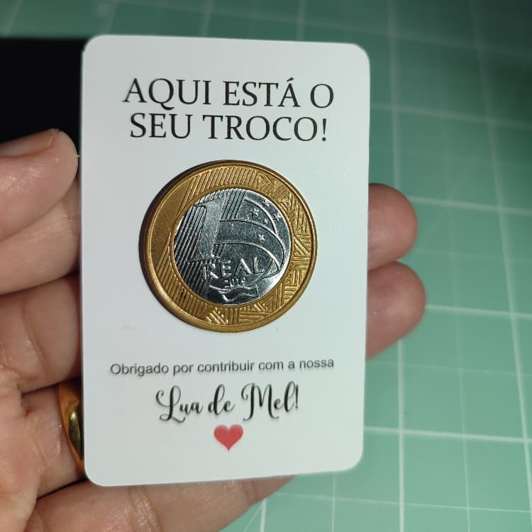 Tag para "troco" - Lua de Mel (não acompanha moeda) - Personalizável