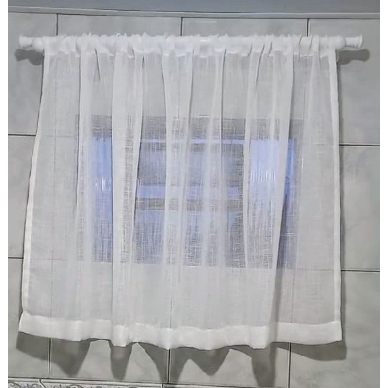 Cortina Lavabo/Vitro Linho Flame Ótimo Acabamento 0.60x0.60