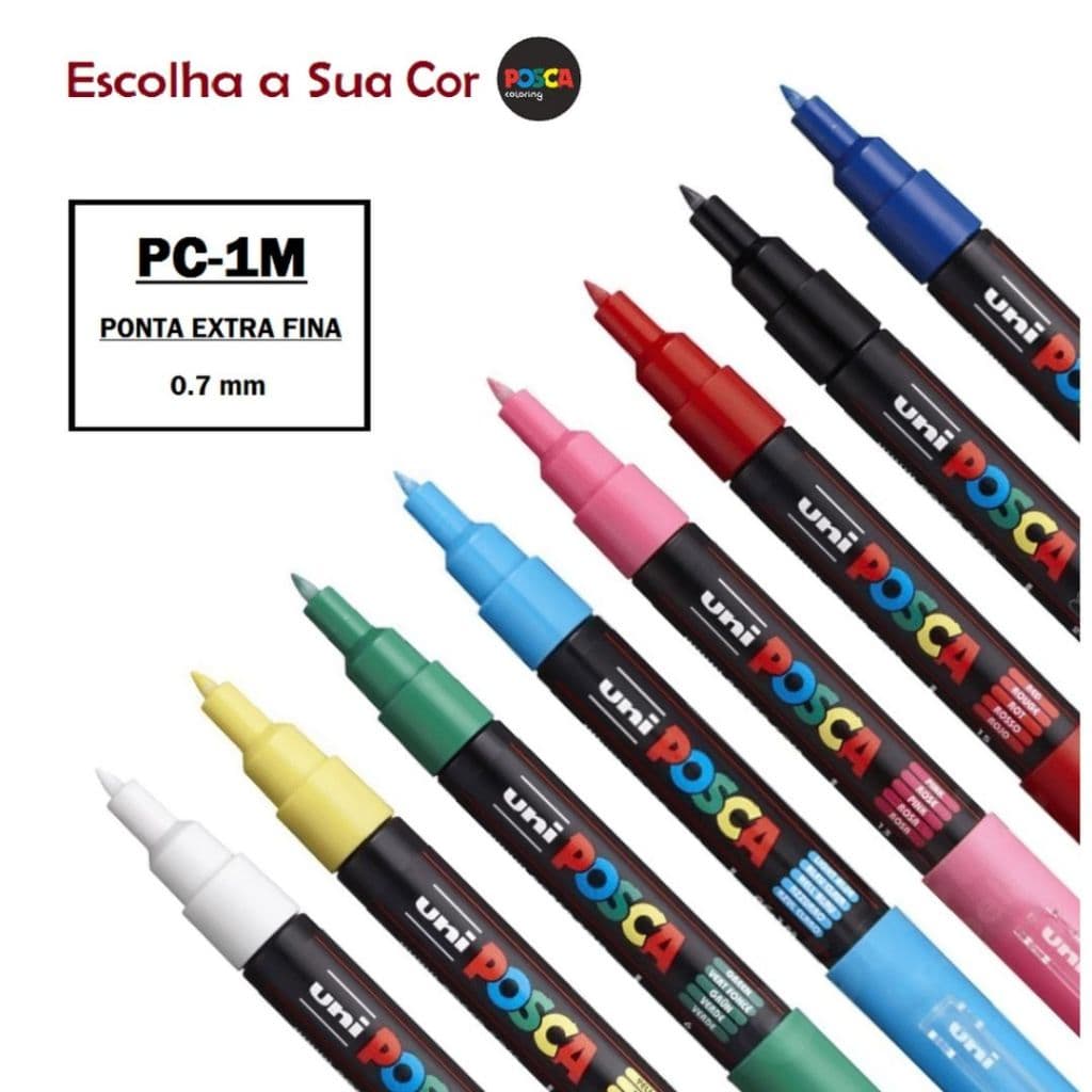 PC-1M Caneta POSCA Cores Variadas