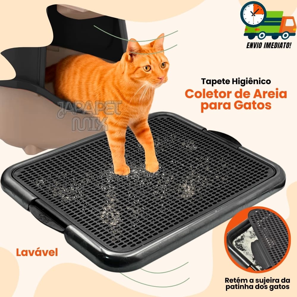 Tapete Coletor de Areia para Gato Lavável  Bandeja Coletora Envio Imediato Promoção