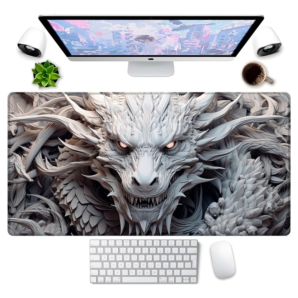 Mouse Pad Gamer Speed  Dragao Medieval Orientais Borda  Costurada Diversos Tamanhos e Modelos