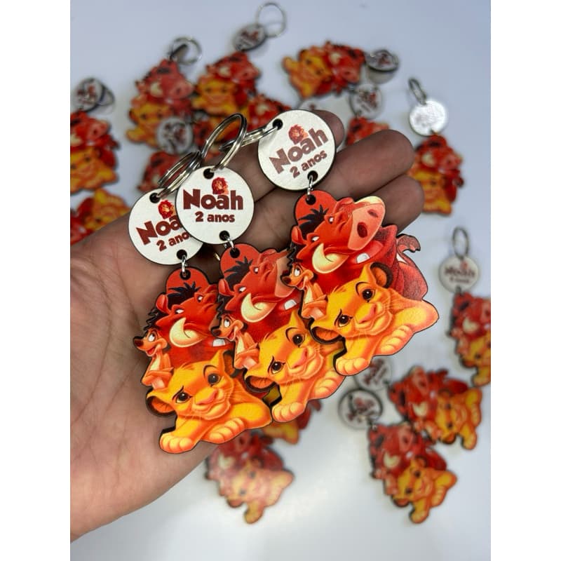 Rei Leão Chaveiro em Acrilico Molhável Lembrancinha Infantil