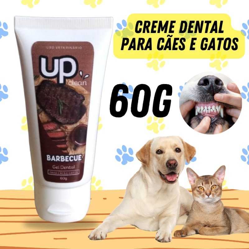 Creme Dental Para Cachorro E Gato Pet Gel Dental Barbecue Up Clean 60g