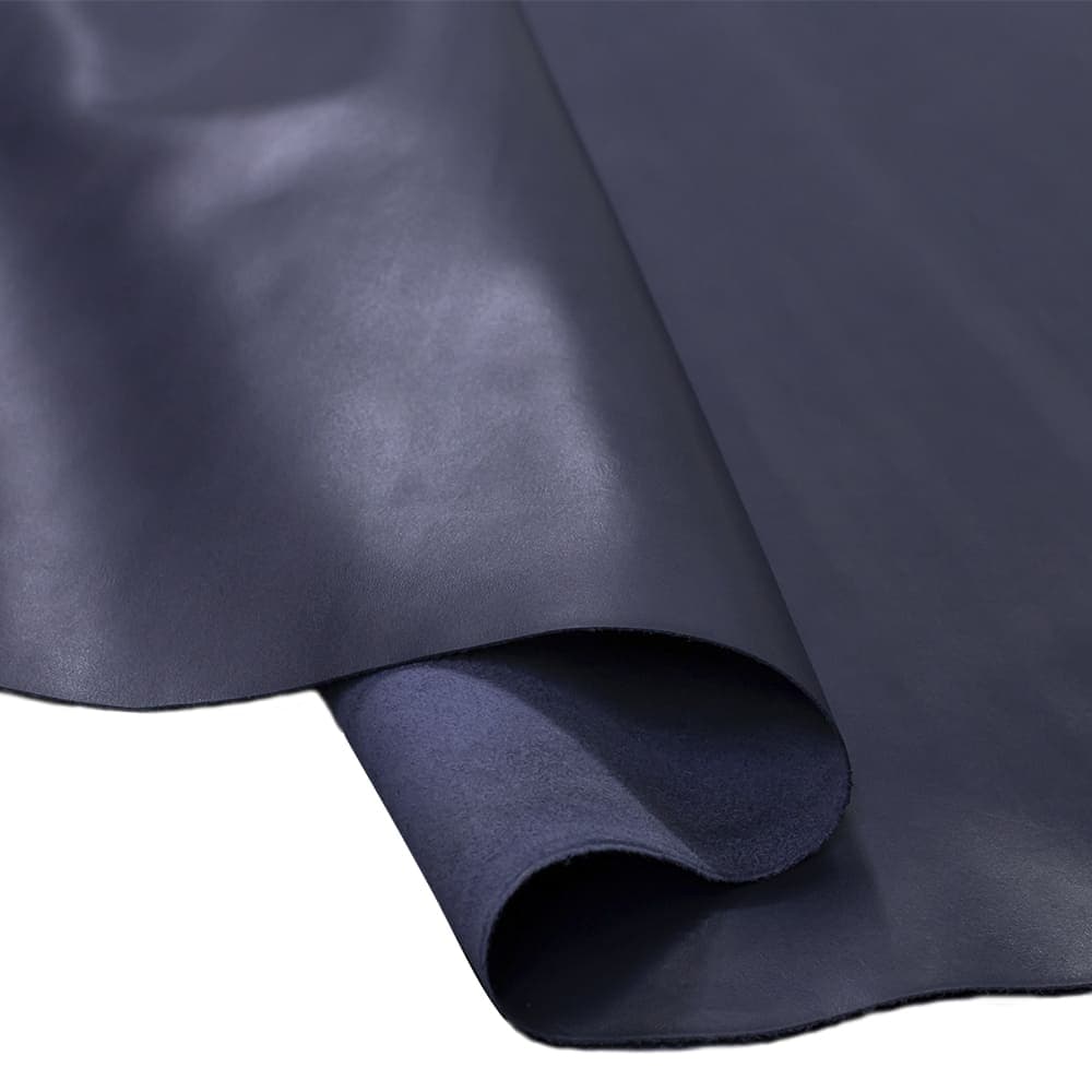 Painel de Couro Legítimo Tipo Madri - 25x35cm Retalho – Placa Textura Leve - Cor: Navy