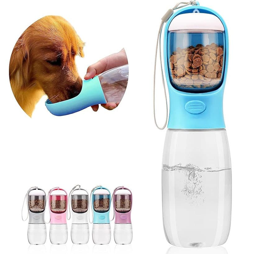 Garrafa De Água Portátil Passeio Para Gatos Cães Dispensador Multifuncional