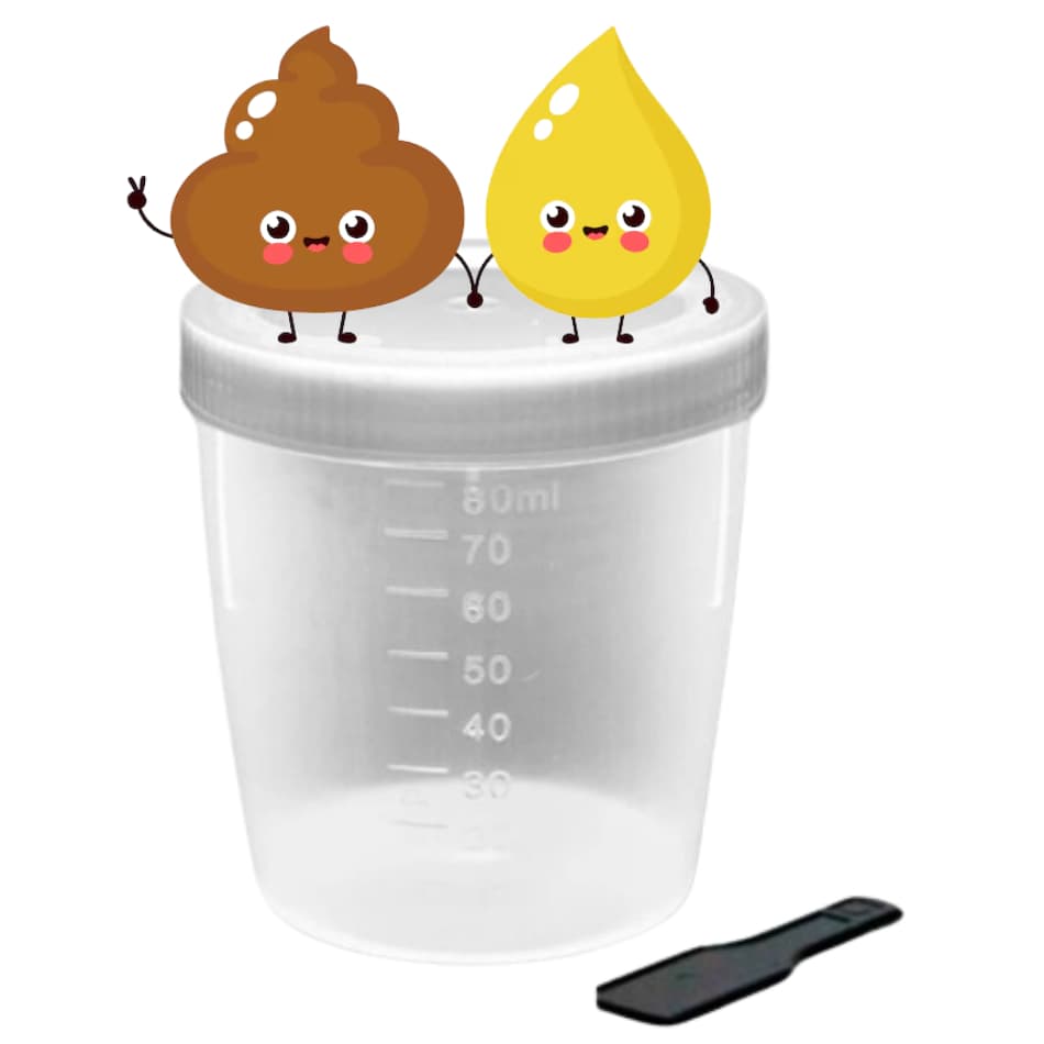 Kit 1/2/3 Coletor Universal 80ml Adulo Infantil Idosos Coleta de Exame laboratório Urina Fezes