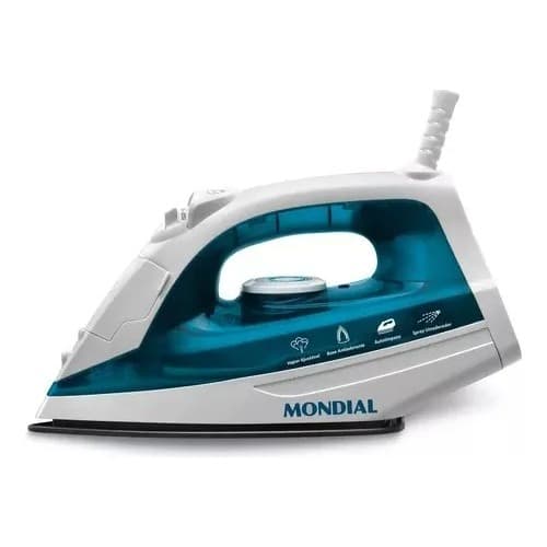 Ferro A Vapor Azul/branco 1200w F-32 Mondial Cor Azul 110v