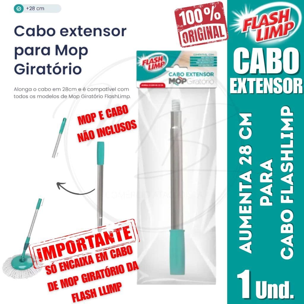 Cabo Extensor Para Mop Giratorio - Flash Limp