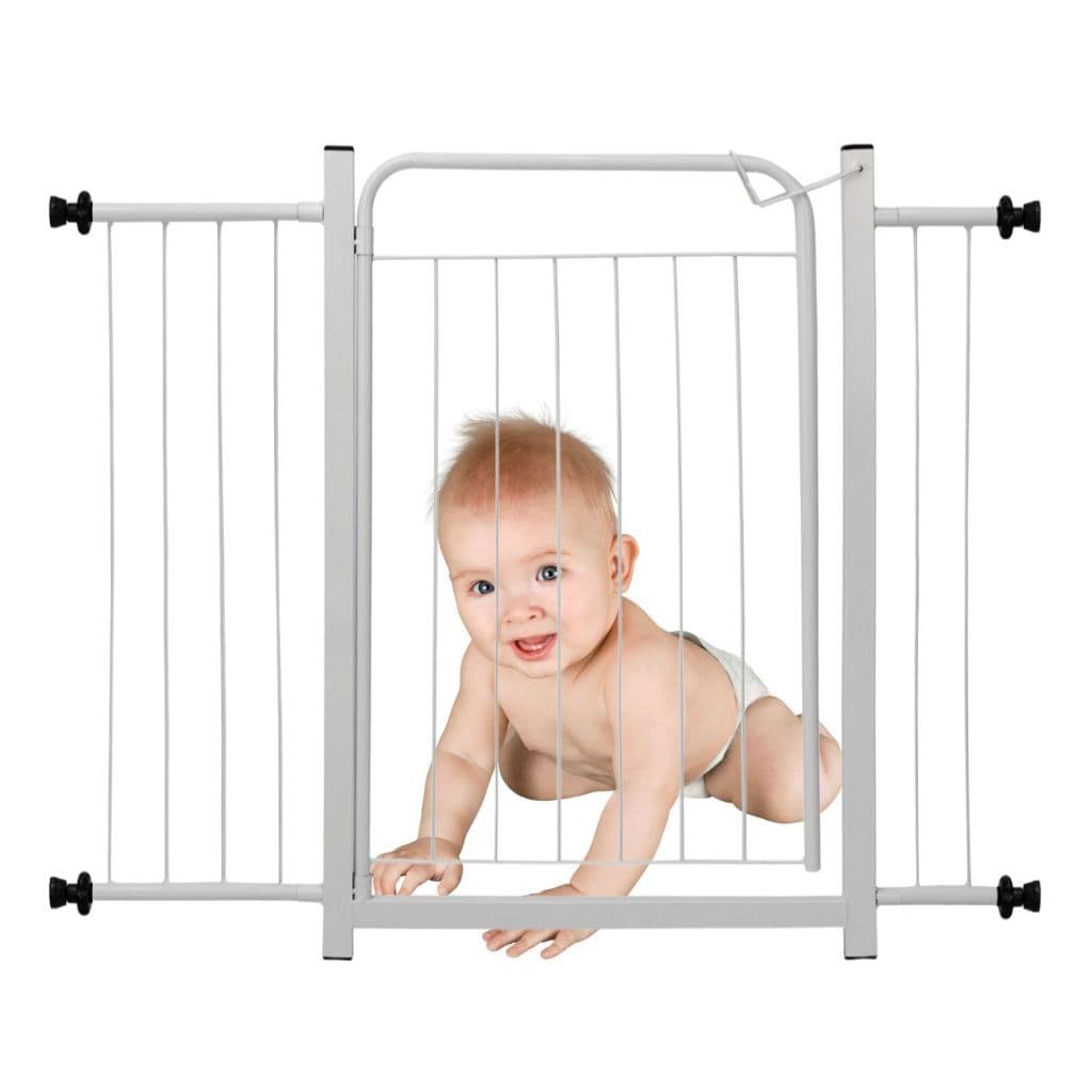 Portão de Proteção para Pets Crianças e Bebês em Grade Aramada com Extensores