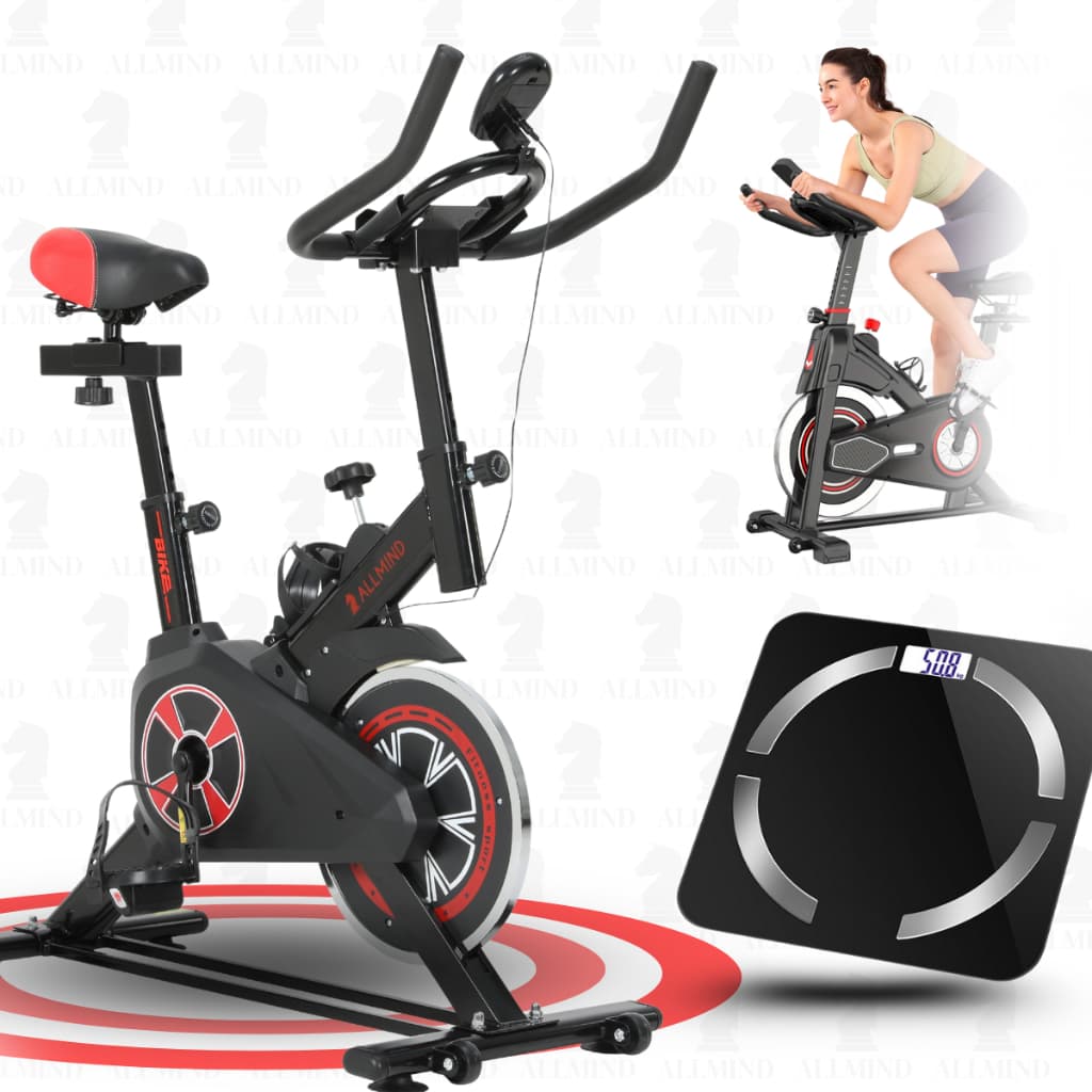 Bicicleta Ergometrica Profissional Bike Spinning 8kg Inercia Bicicleta Fitness Com Balança Corporal