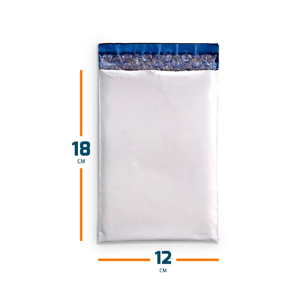 300 Envelope Plástico de Segurança 12X18 Branco Com Bolha Para Envios - Saco Plástico / E-commerce