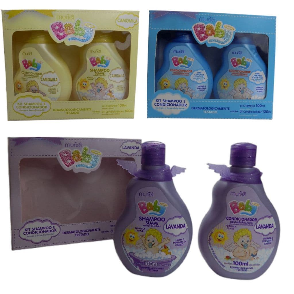 Kit Shampoo E Condicionador Infantil Muriel Baby
