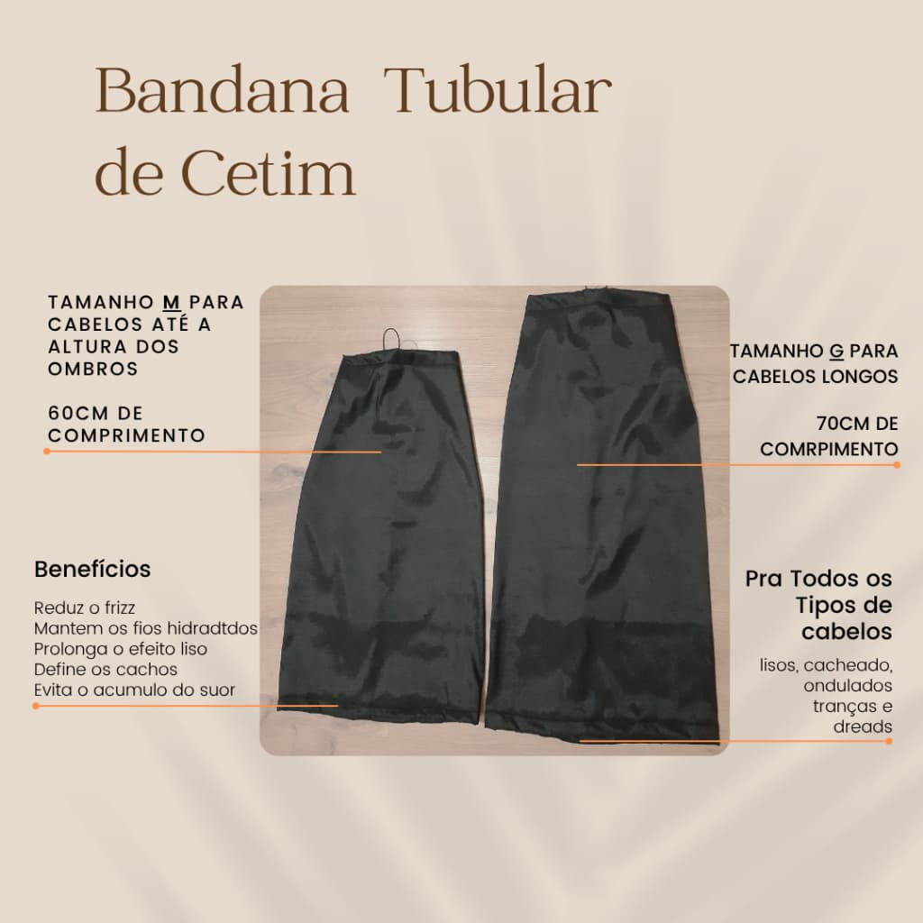 Bandana Tubular de Cetim para motociclista cabelo liso e cacheado, capacete moto