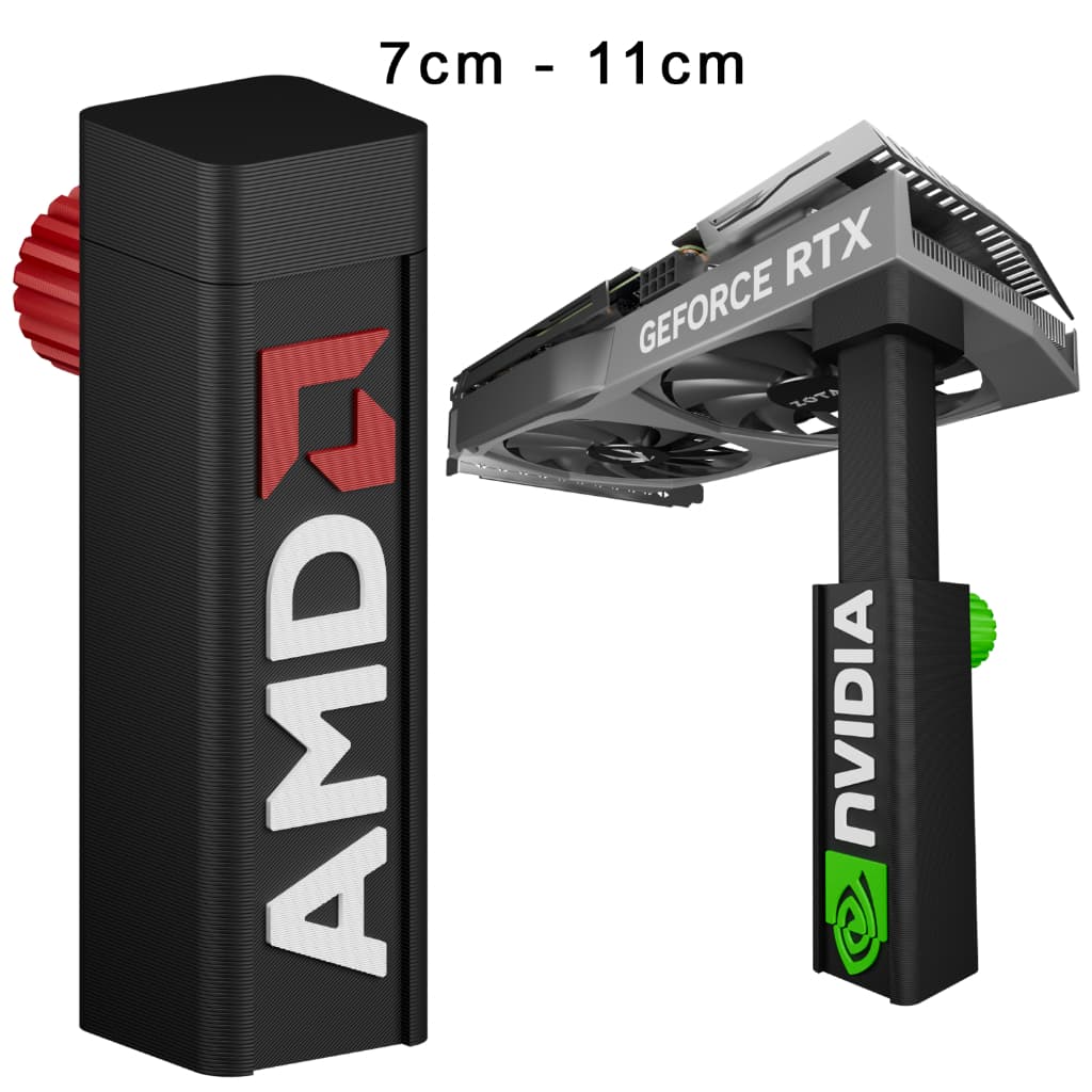 Suporte de Gpu para Placa de Vídeo Universal Personalizável Ajuste de Altura (7cm x 11cm)