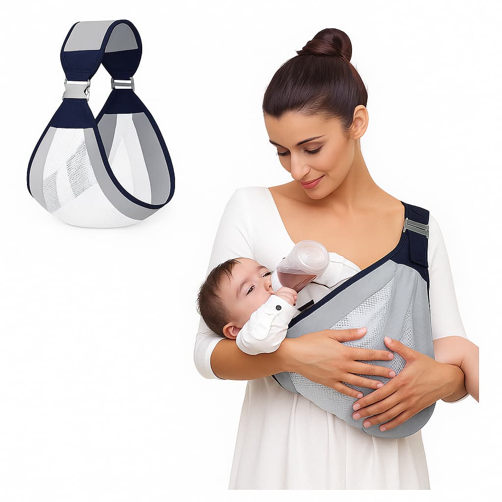 Canguru Carregador de Bebê Ergonômico – Rede Ventilada e Alças Ajustáveis