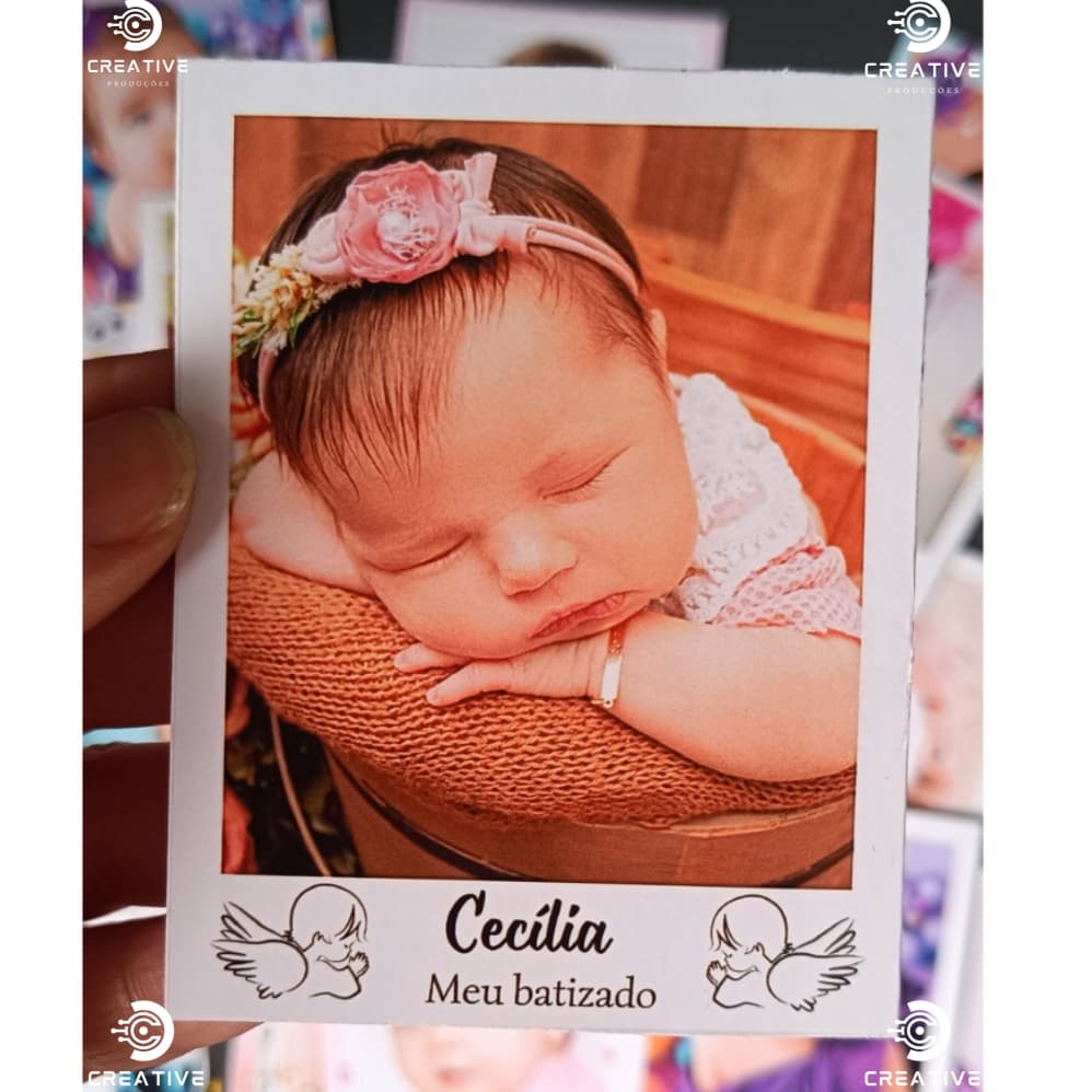 Foto Imã Geladeira - Lembrancinha- Batizado- Formatura-Personalizado-Tamanho 7x9cm