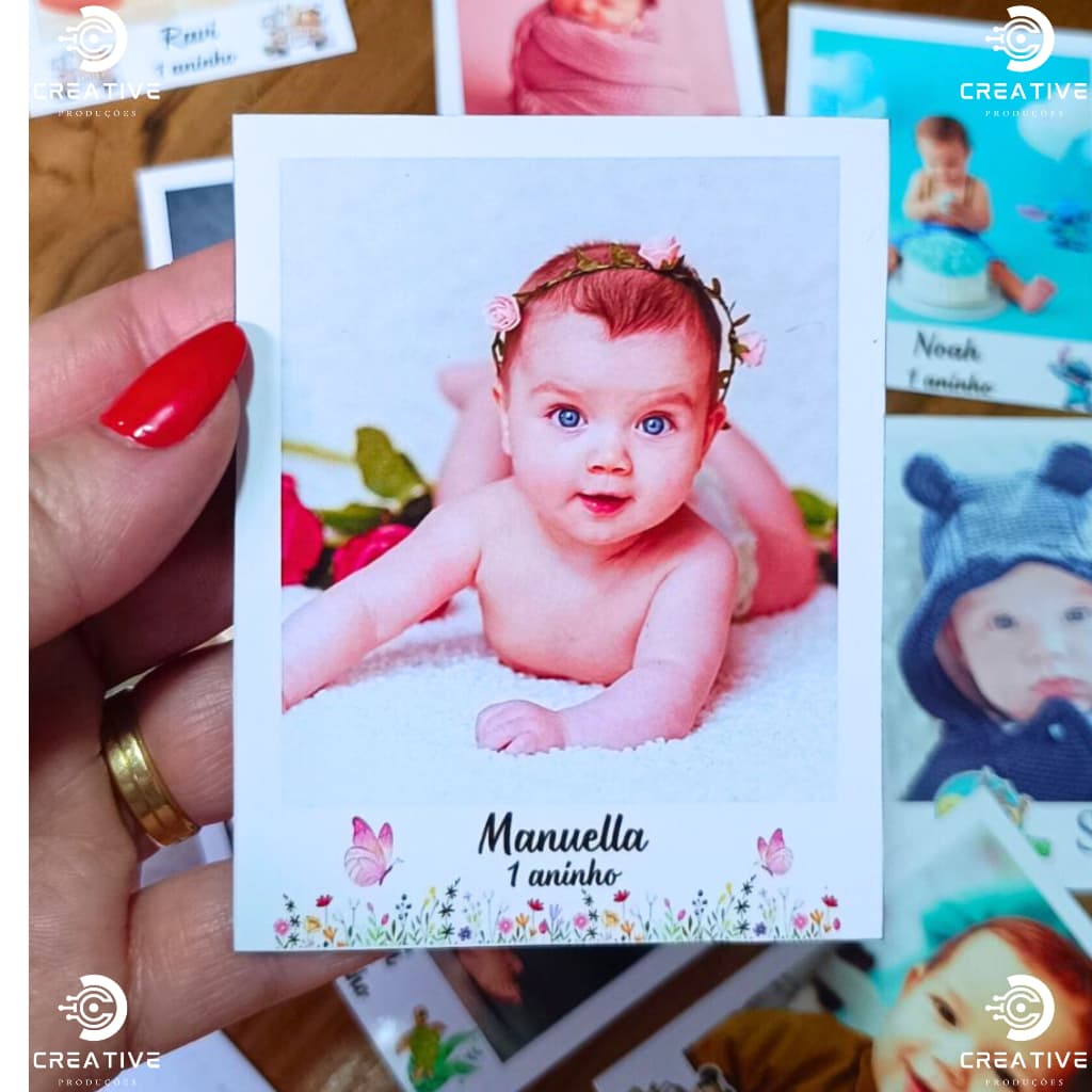 Foto Imã Geladeira - Lembrancinha- Batizado- Formatura-Personalizado-Tamanho 7x9cm
