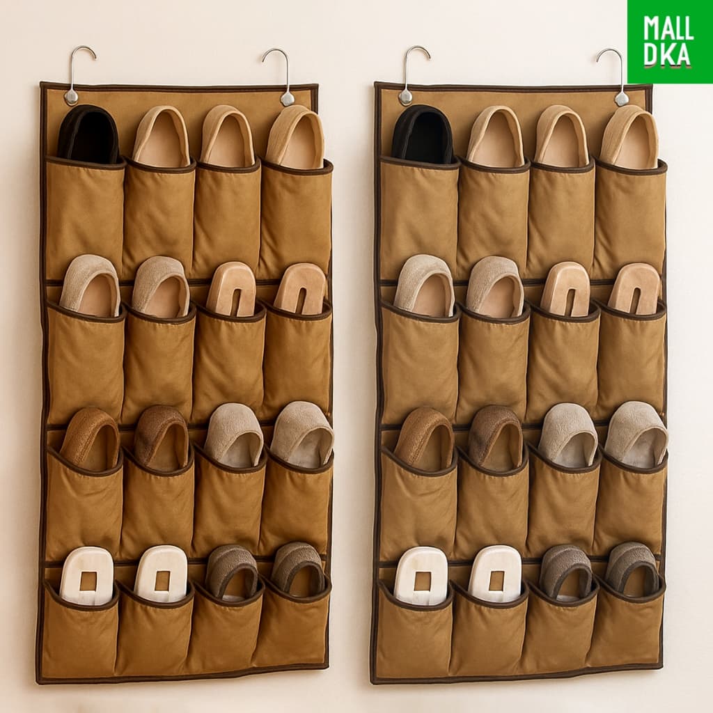 Kit 2 ou 1 Sapateiras Vertical 16 Pares Dobrável Multiuso Tênis Calçados Sandálias TNT Organizadora