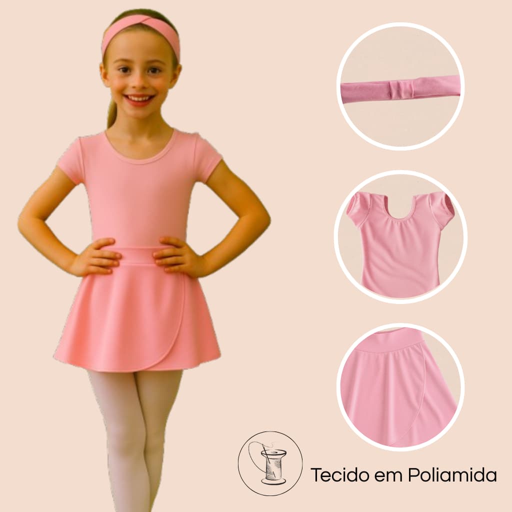 Kit Roupa De Ballet Com 3 Peças Premium