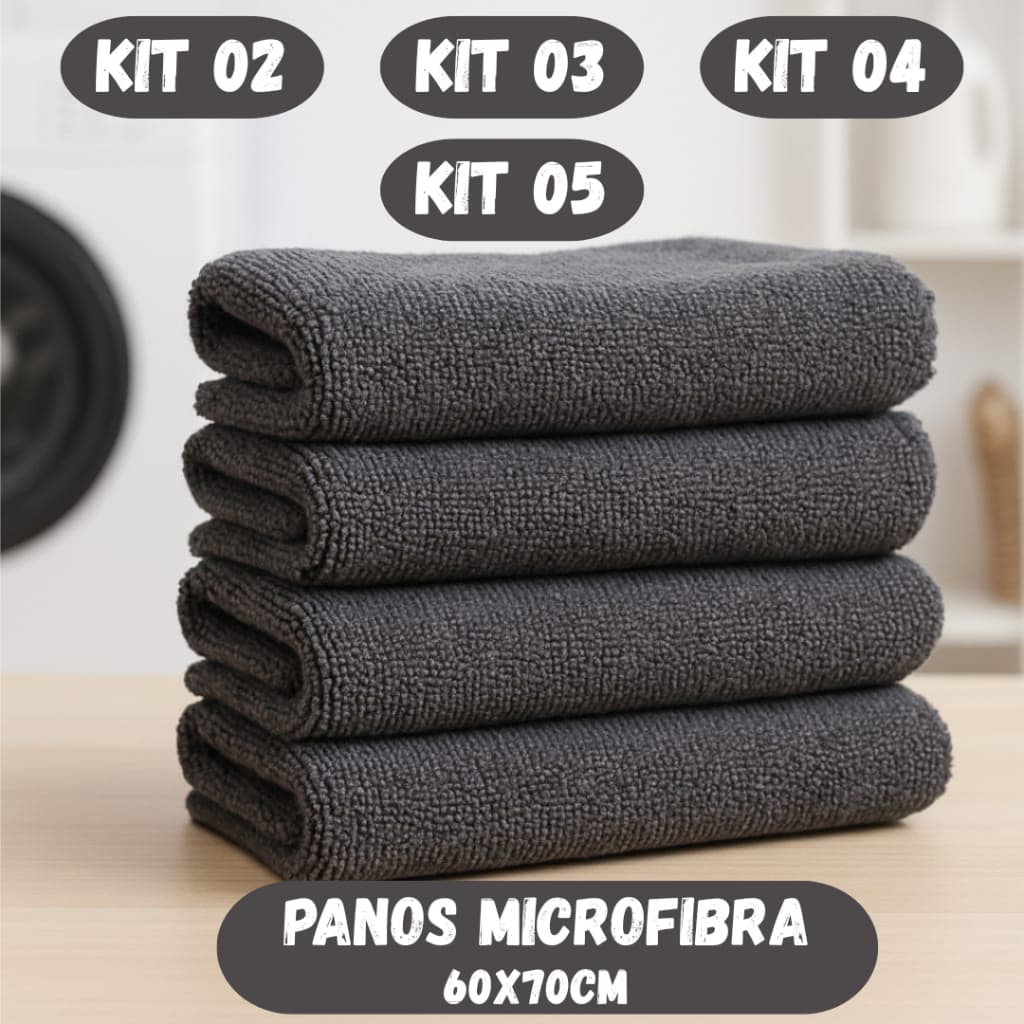Pano de Chão Microfibra Mágico para Limpeza Geral Grande Super Absorvente 60x70cm Cinza