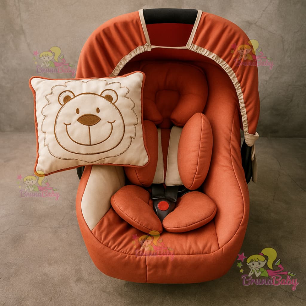 Kit Bebê Conforto Bruna Baby: Capa, Capota, Protetores, Travesseirinho e Apoio Redutor - 6 Peças