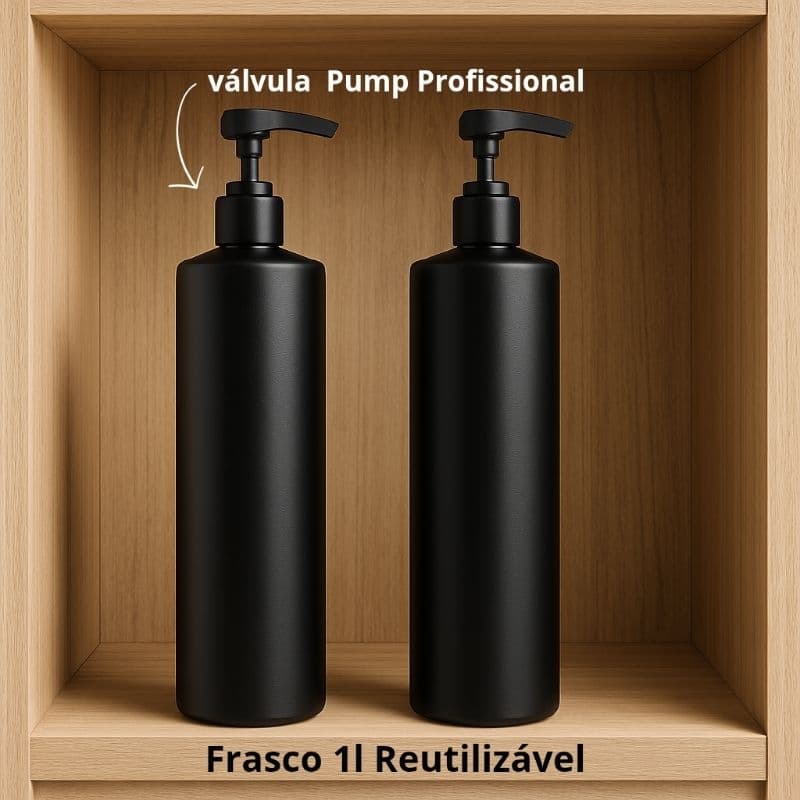 kit 4 ou 2 Frasco 1000 ml com Válvula Pump Profissional