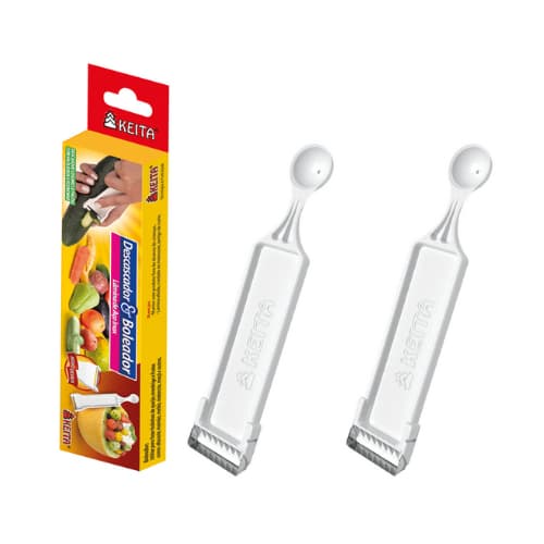 Descascador e Boleador 2 em 1 Keita - KIT -Para Batata, Frutas e Legumes – P/ Cozinha Prático e Multifuncional - Simples