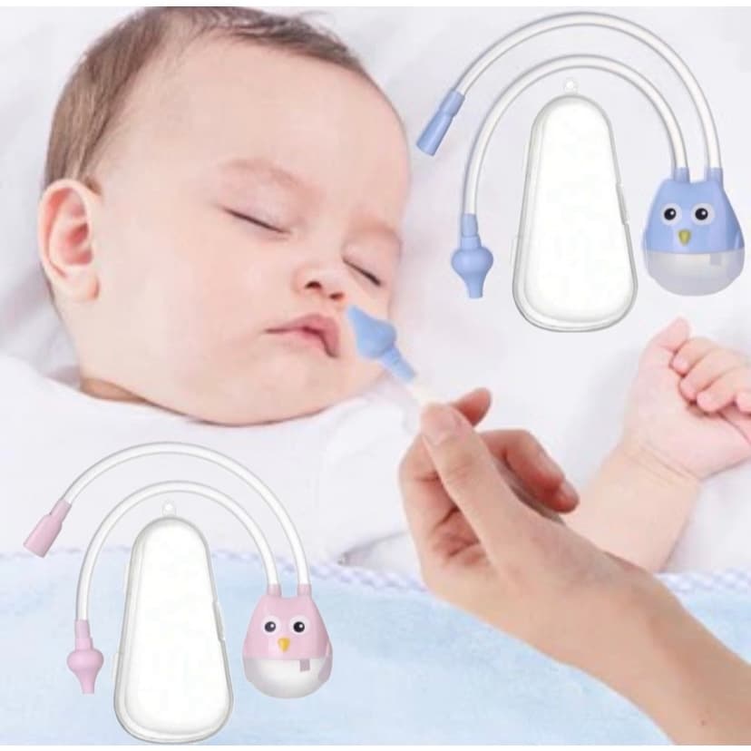 Aspirador Nasal Infantil com ou sem Estojo Praticidade e Higiene do Bebê Nariz Sugador Catarro com ou sem Seringa